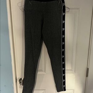 Victoria's Secret Charcoal Leggings with Logo Trim